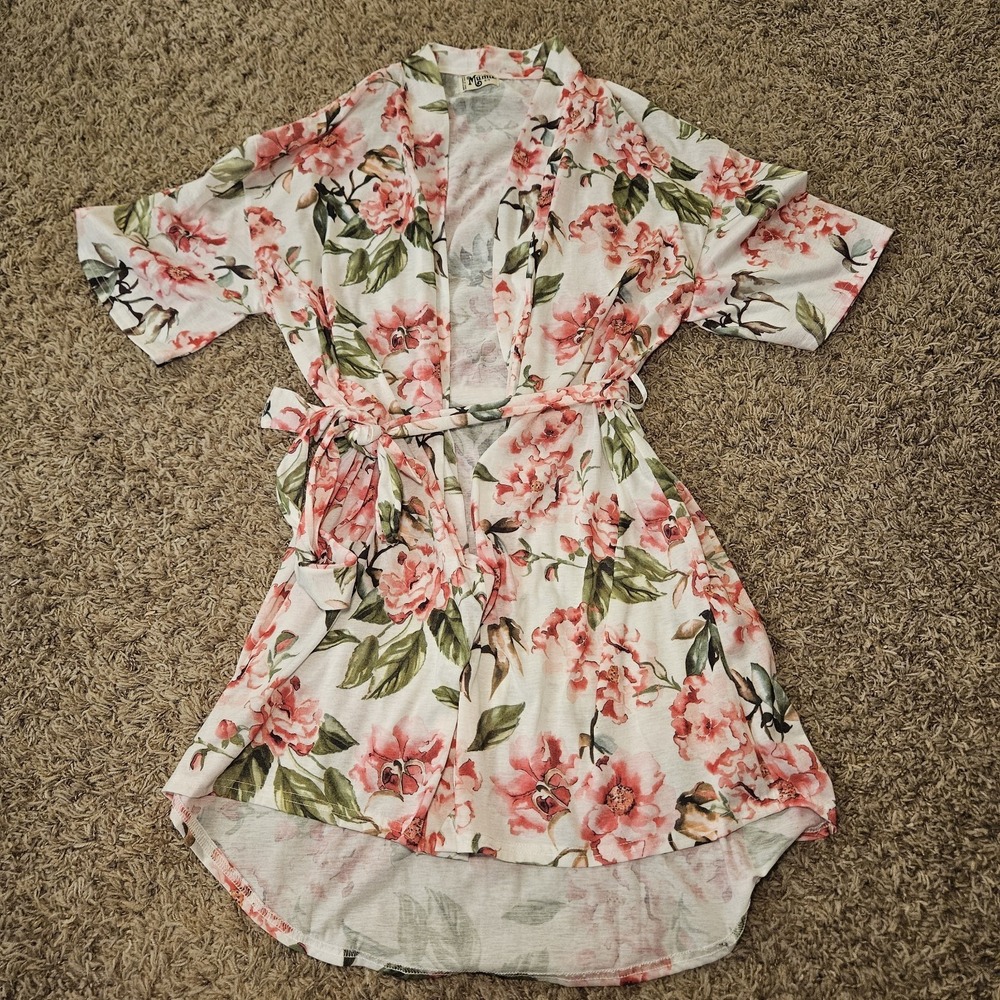 Show Me Your Mumu Brie Floral Thin Robe Womens Belted Garden of Blooms One Size